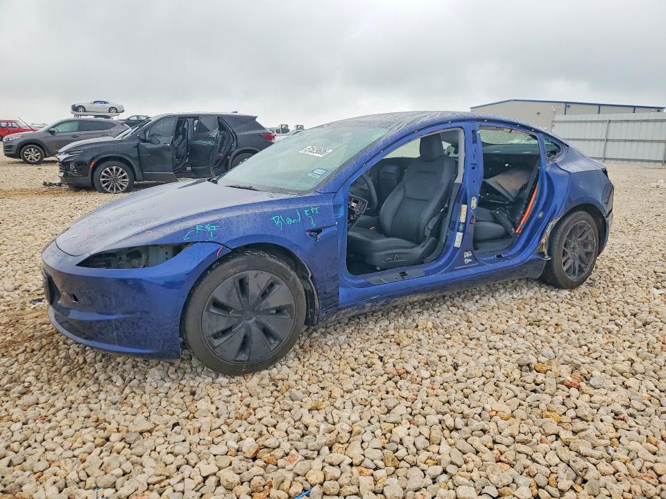 2024 Tesla Model 3 VIN 5YJ3E1EB1RF792396 COPART salvage auction — SIDE, TX, sold $450 on 2026-07-30 (photo 1)