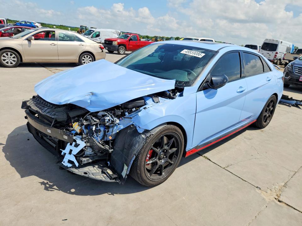 2022 Hyundai Elantra VIN KMHLW4AK5NU007301 COPART salvage auction — FRONT END, Tx - Certificate Of Title, sold $4,250 on 2026-07-09 (photo 1)