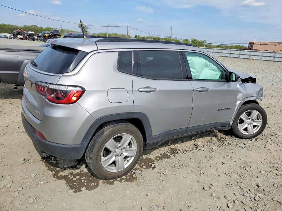 2022 Jeep Compass VIN 3C4NJDBB6NT233058 COPART salvage auction — FRONT END, Nj - Cert Of Title-Salvage, sold $1,900 on 2026-07-28 (photo 3)