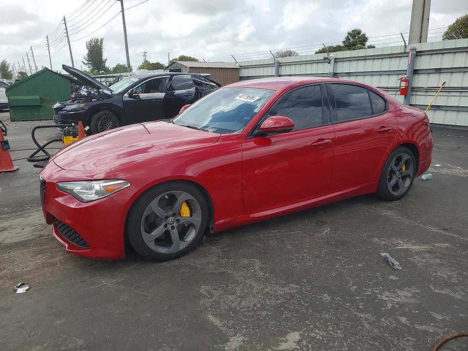 2019 Alfa romeo Giulia VIN ZARFAMAN4K7599798 COPART salvage auction — FRONT END, Fl - Certificate Of Title (P), sold $7,400 on 2026-07-29 (photo 1)