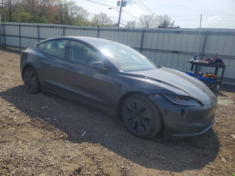2025 Tesla Model 3 VIN 5YJ3E1EA8SF981205 COPART salvage auction — FRONT END, Nj - Cert Of Title-Salvage, sold $9,800 on 2026-07-17 (photo 4)