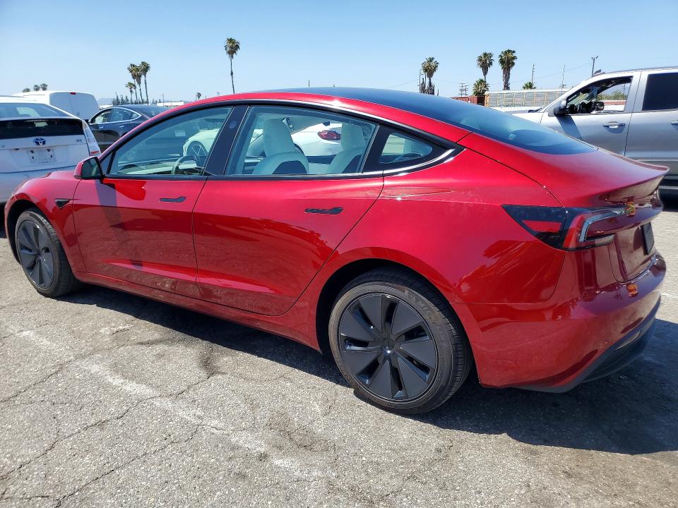 2025 Tesla Model 3 VIN 5YJ3E1EB0SF909147 COPART salvage auction — SIDE, Ca - Salvage Certificate, sold $13,300 on 2026-07-31 (photo 2)