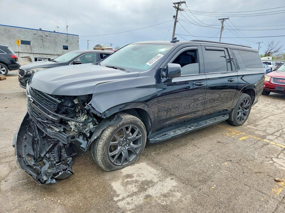 2023 Chevrolet Suburban VIN 1GNSKEKDXPR382423 COPART salvage auction — FRONT END, Il - Salvage Certificate, sold $16,000 on 2026-07-03 (photo 1)
