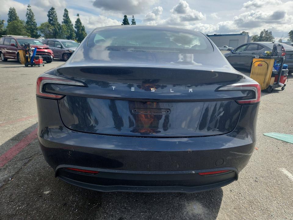 2024 Tesla Model 3 VIN 5YJ3E1EA5RF869231 COPART salvage auction — FRONT END, Ca - Salvage Certificate, sold $7,200 on 2026-07-09 (photo 6)
