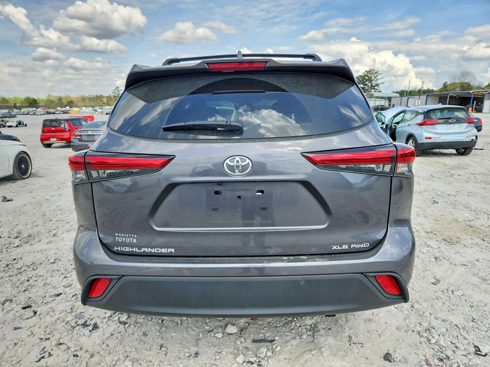 2022 Toyota Highlander VIN 5TDGZRBH5NS174095 COPART salvage auction — SIDE, Ga - Cert Of Title-Salvage, sold $17,600 on 2026-07-27 (photo 6)
