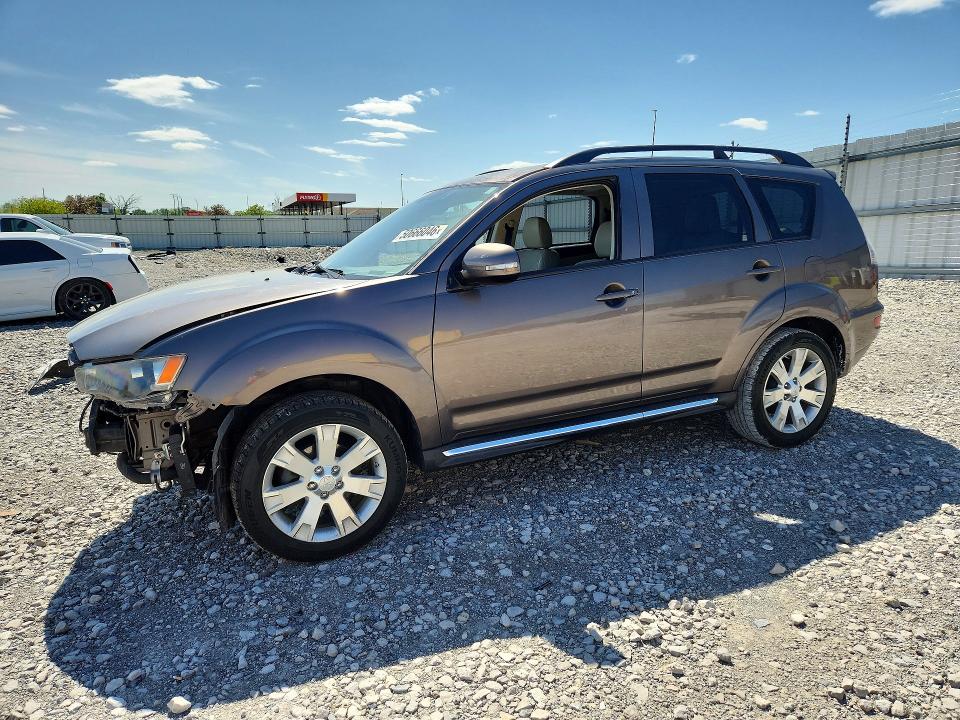 2012 Mitsubishi Outlander VIN JA4AS3AW7CU031921 COPART salvage auction — FRONT END, Il - Salvage Certificate, sold $975 on 2026-07-08 (photo 1)