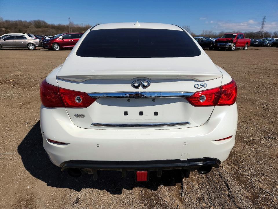 2016 Infiniti Q50 VIN JN1EV7AR5GM346628 COPART salvage auction — VANDALISM, IL - SALVAGE CERTIFICATE, sold $7,200 on 2026-07-29 (photo 6)