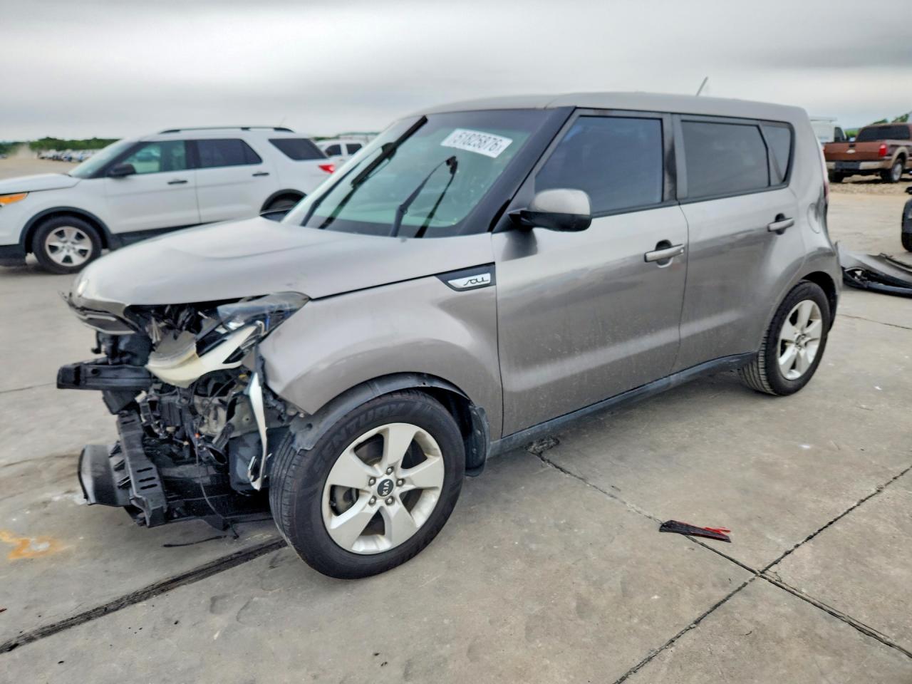 2018 Kia Soul VIN KNDJN2A24J7560016 COPART salvage auction — Front End, TX - SALVAGE VEHICLE TITLE, sold $900 on 2026-07-02 (photo 1)