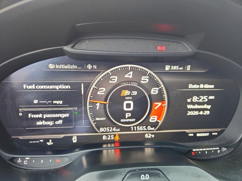 2017 Audi S3 VIN WAUB1GFF2H1073299 COPART salvage auction — FRONT END, Ky - Bill Of Sale/Part Only/No Titl, sold $4,750 on 2026-07-16 (photo 9)