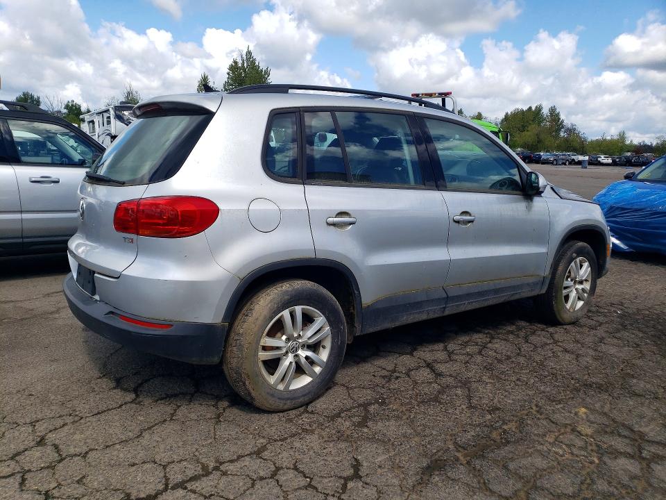 2017 Volkswagen Tiguan VIN WVGAV7AX9HK029325 COPART salvage auction — FRONT END, Or - Salvage Title Certificate, sold $1,200 on 2026-07-20 (photo 3)