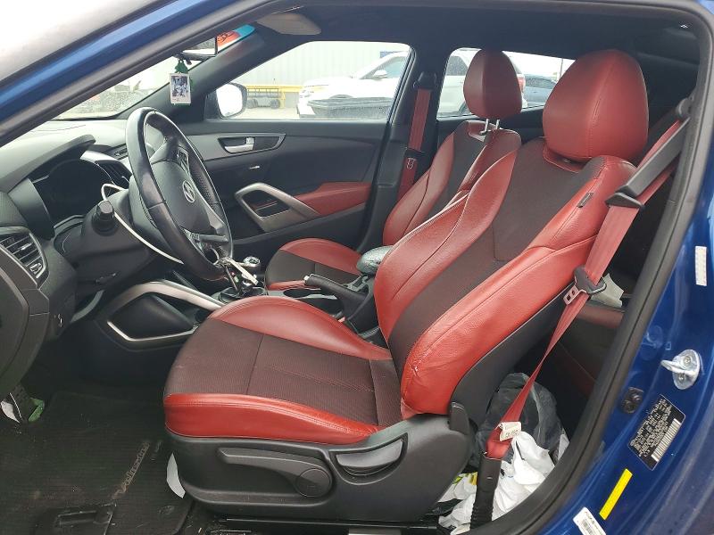 2016 Hyundai Veloster VIN KMHTC6AE8GU286163 COPART salvage auction — FRONT END, Id - Salvage Certificate Of Title, sold $2,000 on 2026-07-10 (photo 7)