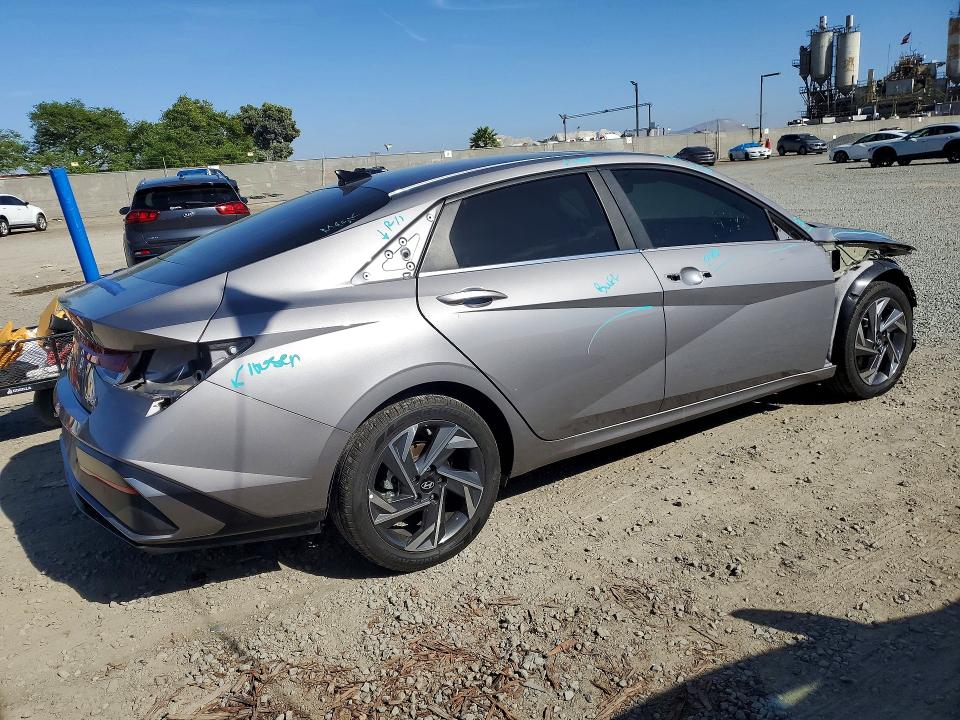 2024 Hyundai Elantra VIN KMHLP4DG1RU680371 COPART salvage auction — FRONT END, CA - SALVAGE CERTIFICATE, sold $5,400 on 2026-07-10 (photo 3)
