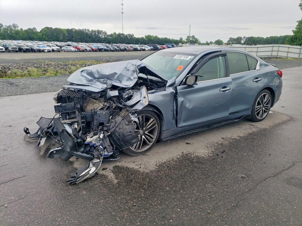 2015 Infiniti Q50 VIN JN1BV7AR8FM394447 COPART salvage auction — FRONT END, Nc - Salvage Certificate Of Title, sold $250 on 2026-07-28 (photo 1)
