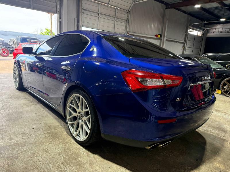 2014 Maserati Ghibli VIN ZAM57RTA0E1087454 COPART salvage auction — DAMAGE HISTORY, Co - Salvage Title (P), sold $18,400 on 2026-07-24 (photo 3)