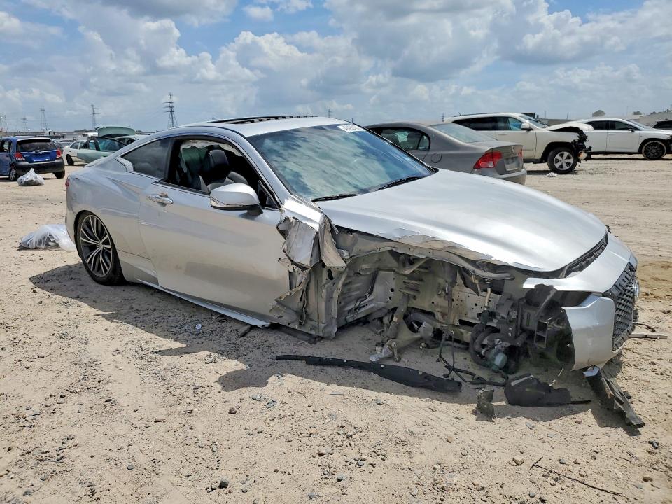 2017 Infiniti Q60 VIN JN1EV7EK3HM364446 COPART salvage auction — FRONT END, Tx - Salvage Vehicle Title, sold $2,400 on 2026-07-21 (photo 4)