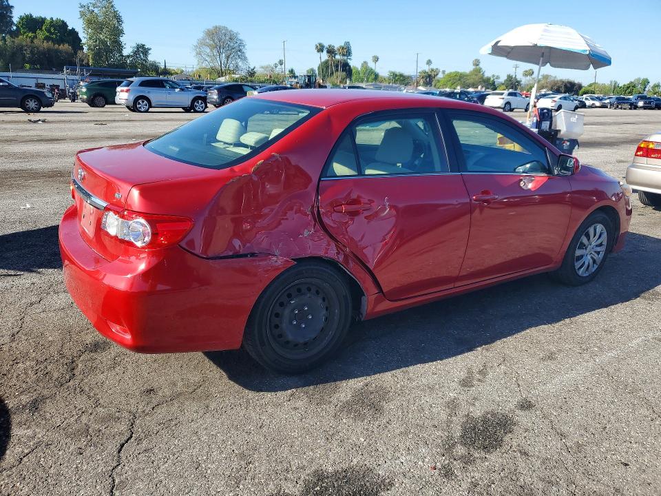 2013 Toyota Corolla VIN JTDBU4EE2DJ114557 COPART salvage auction — REAR END, Ca - Salvage Certificate, sold $1,850 on 2026-07-07 (photo 3)