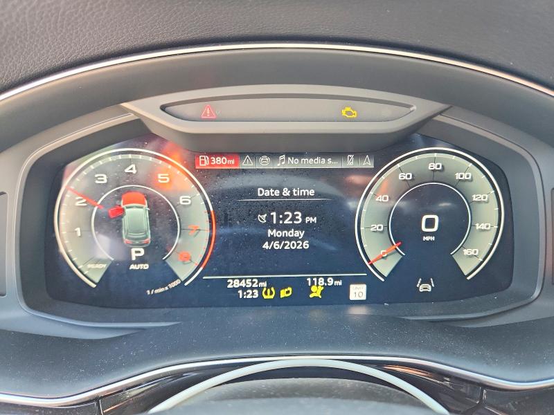 2025 Audi Q7 VIN WA1LVBF78SD005015 COPART salvage auction — Front End, TX - SALVAGE VEHICLE TITLE (P), sold $21,300 on 2026-05-04 (photo 9)
