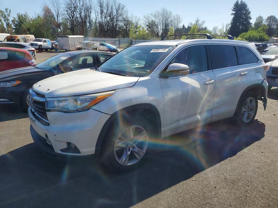 2015 Toyota Highlander VIN 5TDDKRFH1FS189695 COPART salvage auction — REAR END, Or - Salvage Title Certificate, sold $350 on 2026-07-29 (photo 1)