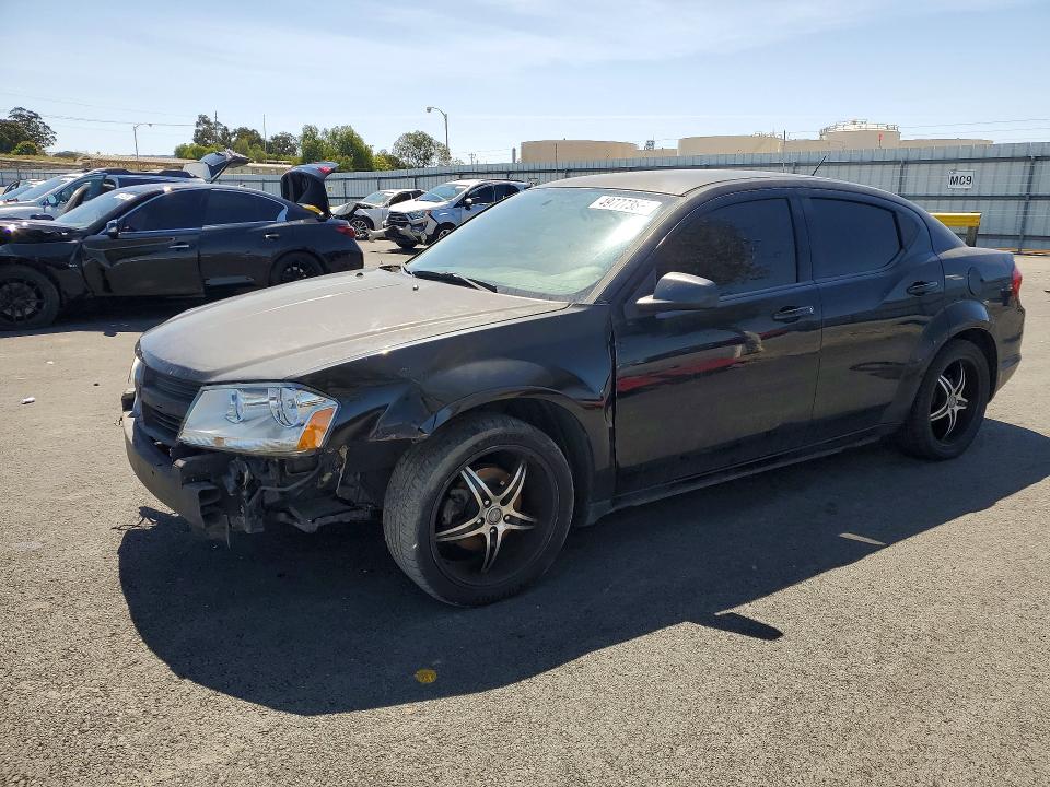 2014 Dodge Avenger VIN 1C3CDZABXEN115919 COPART salvage auction — FRONT END, Ca - Salvage Certificate, sold $600 on 2026-07-08 (photo 1)