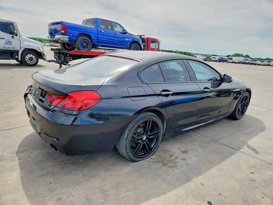 2015 BMW 6er VIN WBA6B8C55FD453460 COPART salvage auction — REAR END, Tx - Certificate Of Title (P), sold $6,300 on 2026-07-30 (photo 3)