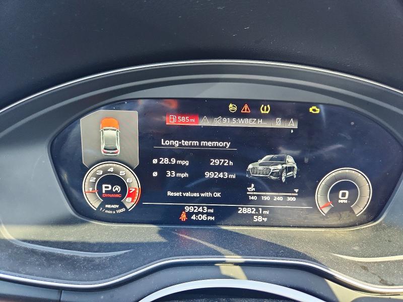 2021 Audi Q5 VIN WA1BAAFY6M2055503 COPART salvage auction — FRONT END, Salvage Title, sold $250 on 2026-07-28 (photo 9)