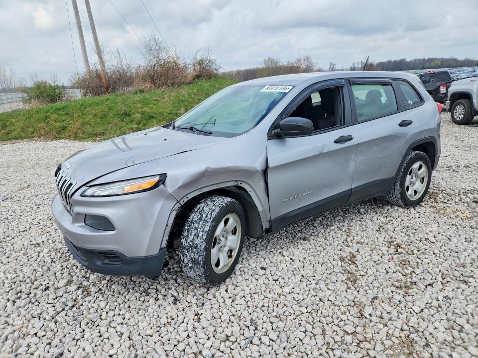 2014 Jeep Cherokee VIN 1C4PJLAB2EW189087 COPART salvage auction — FRONT END, Mi - Cert Of Title-Salvage Vehicle, sold $625 on 2026-07-02 (photo 1)