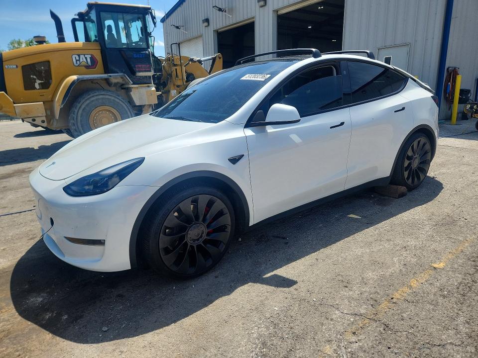 2023 Tesla Model y VIN 7SAYGDEF9PF793574 COPART salvage auction — REAR END, Ar - Cert Of Title-Salvage, sold $13,500 on 2026-07-22 (photo 1)