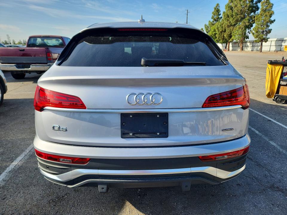 2022 Audi Q5 VIN WA15AAFY8N2127736 COPART salvage auction — FRONT END, Ca - Salvage Certificate, sold $15,300 on 2026-07-02 (photo 6)