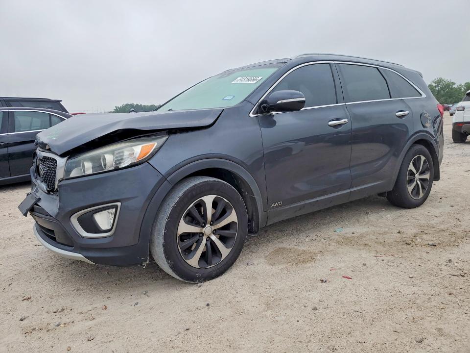2016 Kia Sorento VIN 5XYPHDA10GG023871 COPART salvage auction — FRONT END, Tx - Salvage Vehicle Title, sold $2,250 on 2026-07-21 (photo 1)