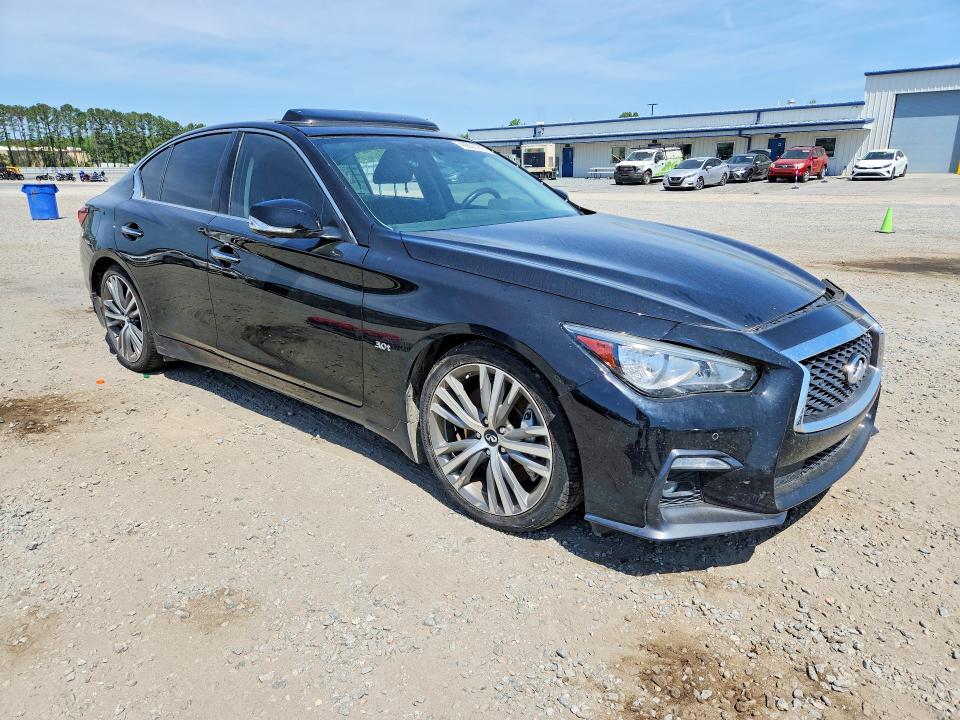 2019 Infiniti Q50 VIN JN1EV7AP5KM518275 COPART salvage auction — FRONT END, NC - SALVAGE CERTIFICATE OF TITLE, sold $5,900 on 2026-07-27 (photo 4)