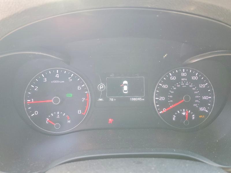 2016 Kia Optima VIN 5XXGV4L28GG052411 COPART salvage auction — FRONT END, Tx - Salvage Vehicle Title, sold $1,200 on 2026-07-31 (photo 9)
