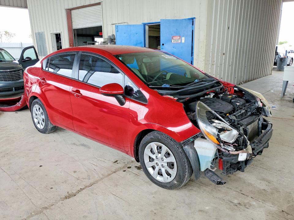 2013 Kia Rio VIN KNADM4A38D6312444 COPART salvage auction — FRONT END, Fl - Cert Of Ttl-Rebuilt&Slvg Rbld, sold $450 on 2026-07-27 (photo 4)