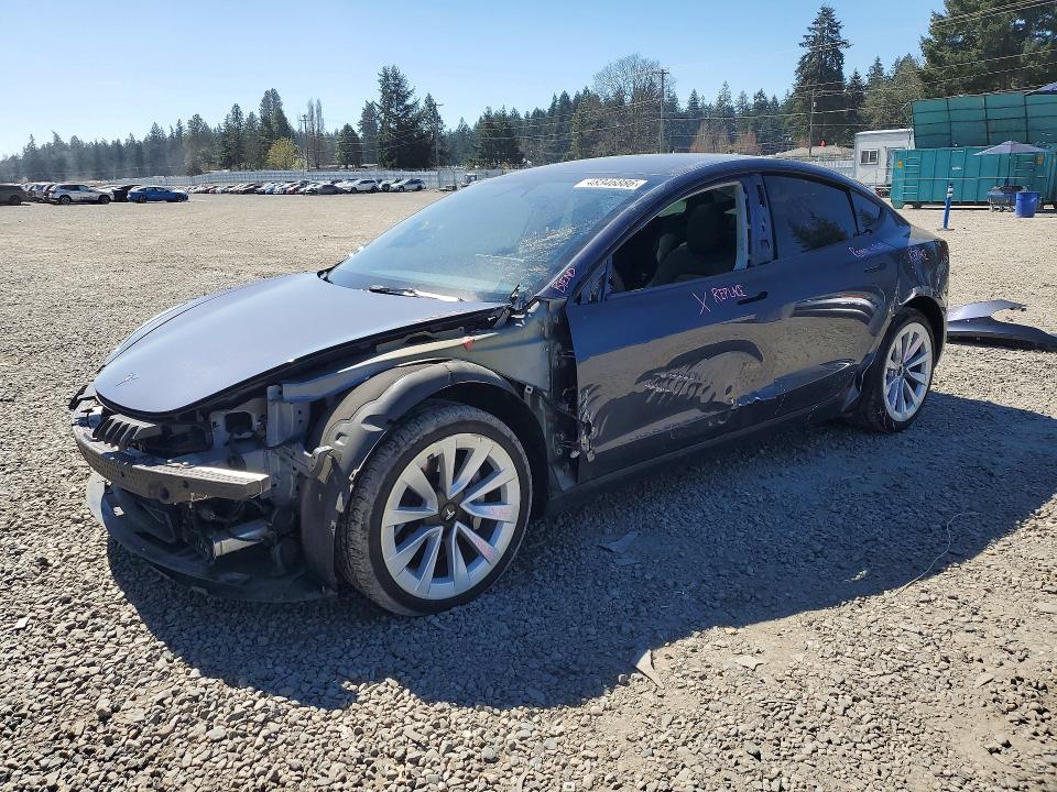 2023 Tesla Model 3 VIN 5YJ3E1EB0PF609034 COPART salvage auction — FRONT END, WA - BILL OF SALE, sold $8,700 on 2026-07-24 (photo 1)