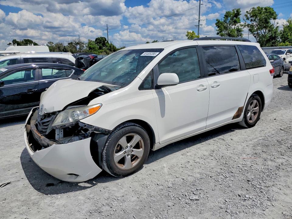 2014 Toyota Sienna VIN 5TDKK3DCXES410916 COPART salvage auction — FRONT END, Fl - Cert Of Title Slvg Rebuildable, sold $3,250 on 2026-07-07 (photo 1)