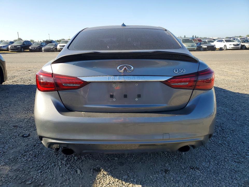 2018 Infiniti Q50 VIN JN1EV7AP0JM356232 COPART salvage auction — MECHANICAL, Ca - Dlr/Dis/Exp Only Salvage Title (P), sold $1,250 on 2026-07-02 (photo 6)