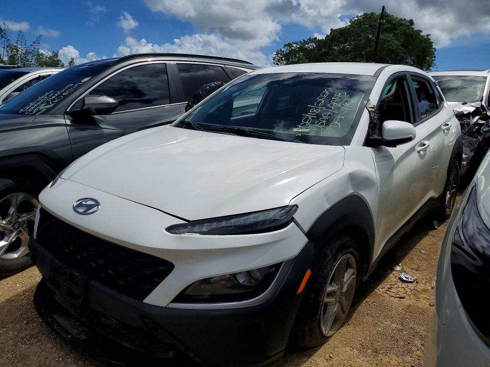 2022 Hyundai Kona VIN KM8K22AB4NU893316 COPART salvage auction — FRONT END, Hi - Certificate Of Salvage, sold $100 on 2026-07-27 (photo 1)