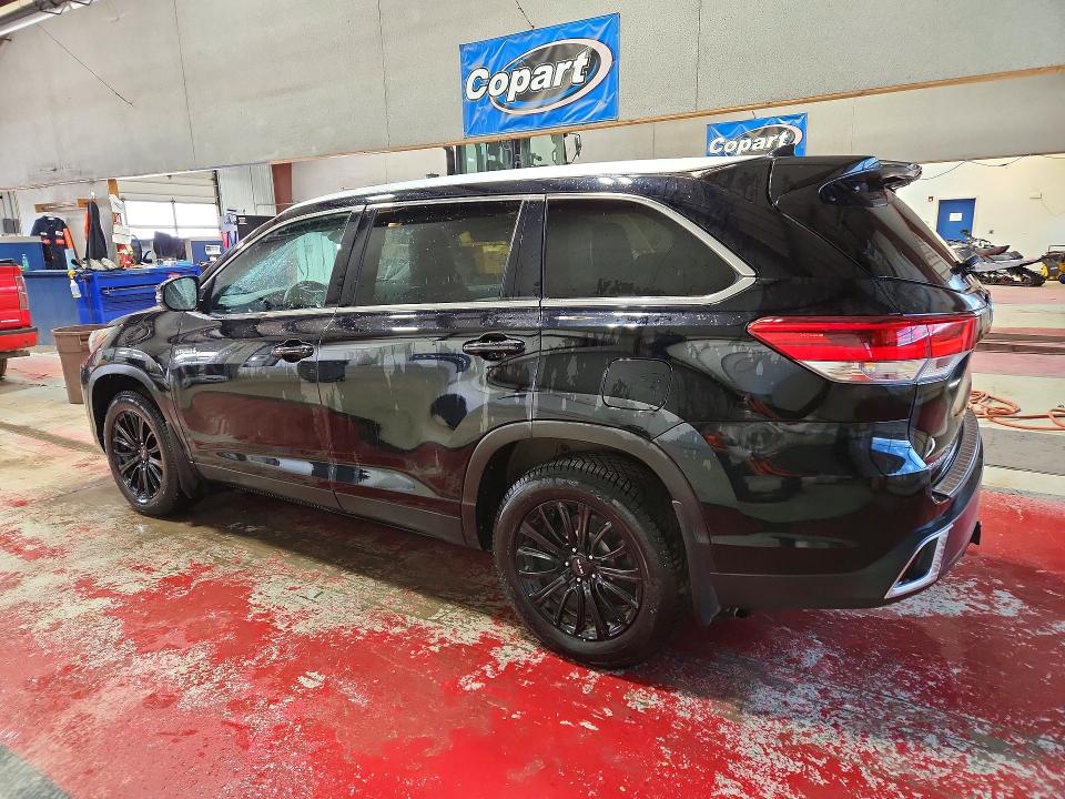 2019 Toyota Highlander VIN 5TDJGRFHXKS076259 COPART salvage auction — FRONT END, On - Permit Salvage, sold $4,500 on 2026-07-20 (photo 2)