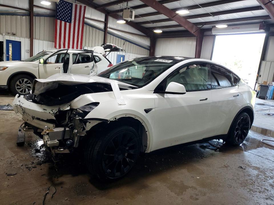 2021 Tesla Model y VIN 5YJYGDEE5MF187155 COPART salvage auction — FRONT END, PA - CERTIFICATE OF SALVAGE, sold $5,600 on 2026-07-15 (photo 1)