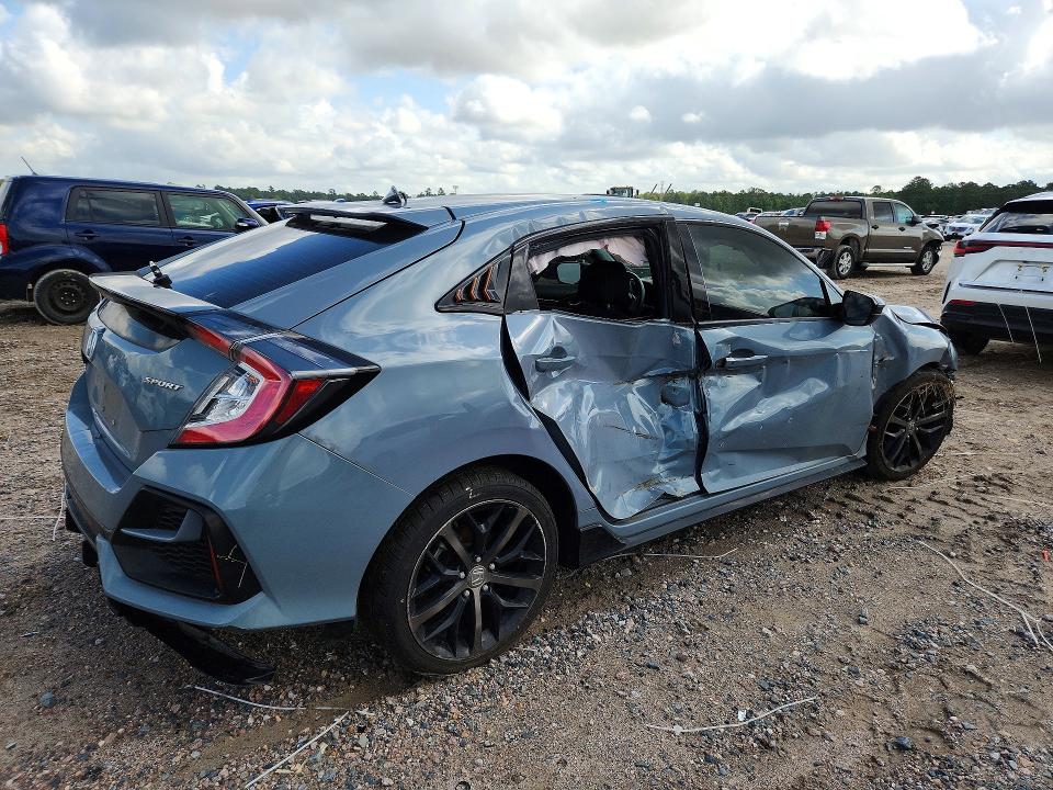 2021 Honda Civic VIN SHHFK7H40MU229451 COPART salvage auction — SIDE, Tx - Salvage Vehicle Title, sold $3,000 on 2026-07-17 (photo 3)