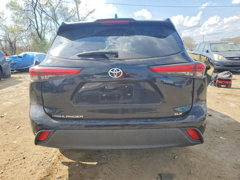 2023 Toyota Highlander VIN 5TDKDRAHXPS004716 COPART salvage auction — SIDE, Md - Cert Of Salvage > 75% Damage, sold $10,200 on 2026-07-28 (photo 6)