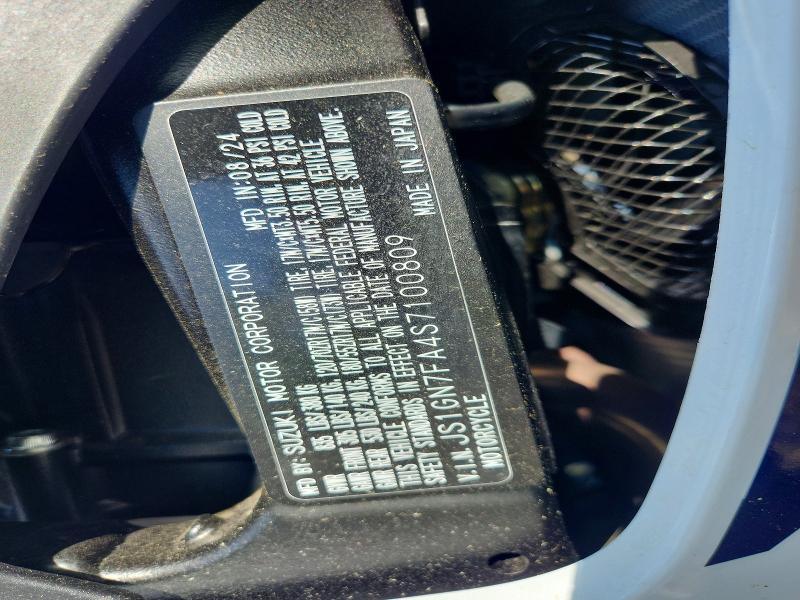 2025 Suzuki Gsx-r VIN JS1GN7FA4S7100809 COPART salvage auction — FRONT END, Md - Cert Of Salvage > 75% Damage, sold $1,200 on 2026-07-02 (photo 9)