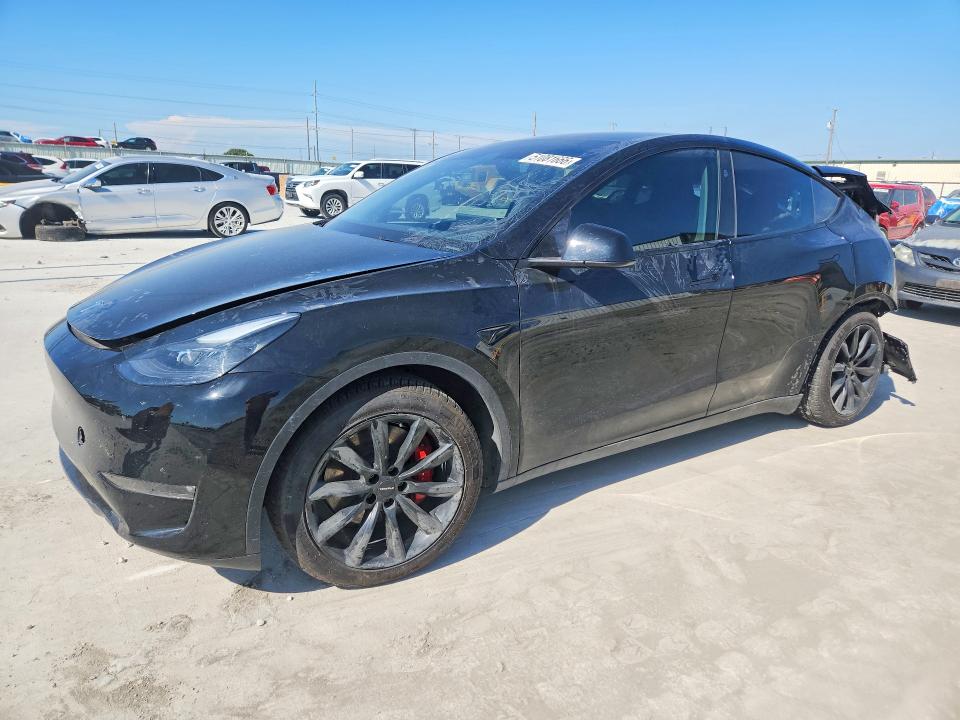 2024 Tesla Model y VIN 7SAYGDEF7RF037406 COPART salvage auction — REAR END, Tx - Certificate Of Title, sold $5,500 on 2026-07-28 (photo 1)