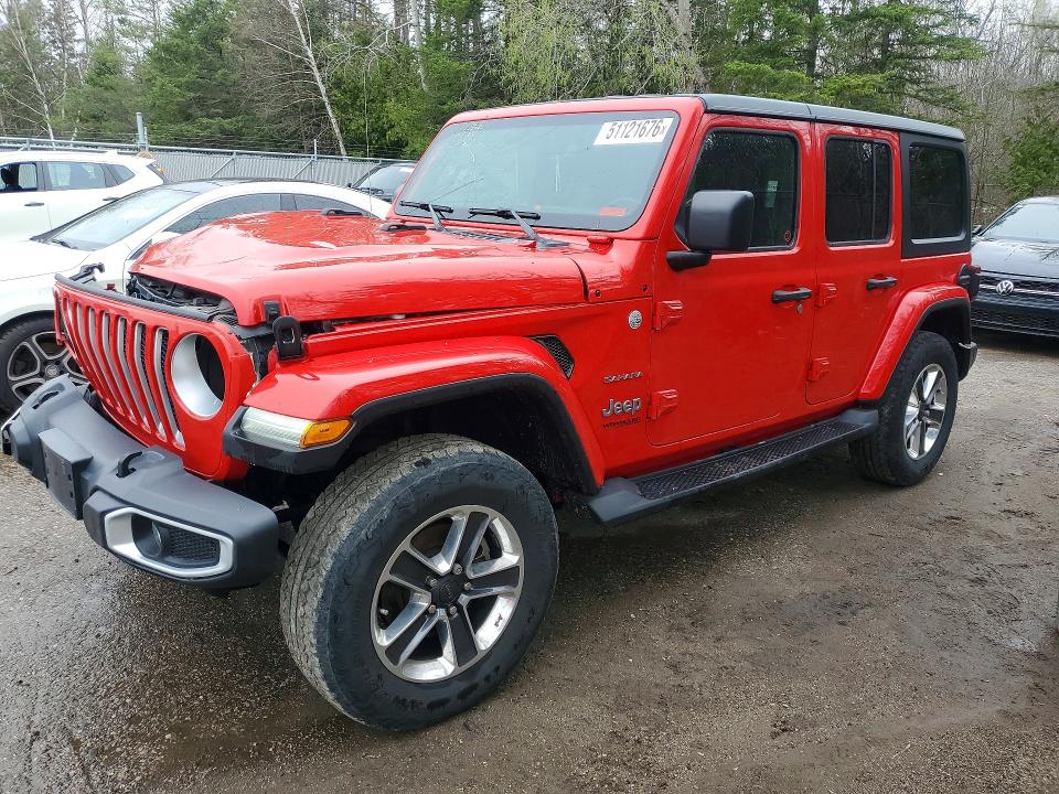 2021 Jeep Wrangler / VIN 1C4HJXEN7MW588446 COPART salvage auction — FRONT END, On - Permit Salvage, sold $11,800 on 2026-07-02 (photo 1)
