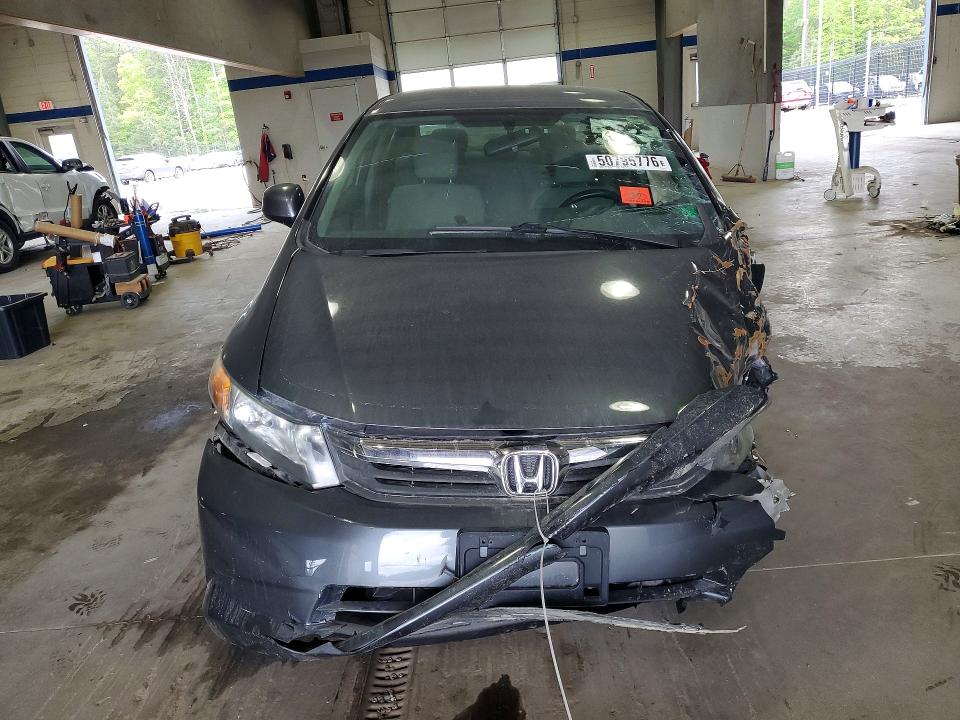 2012 Honda Civic VIN 19XFB2F55CE069040 COPART salvage auction — SIDE, Va - Cert Of Title - Salvage, sold $450 on 2026-07-02 (photo 5)