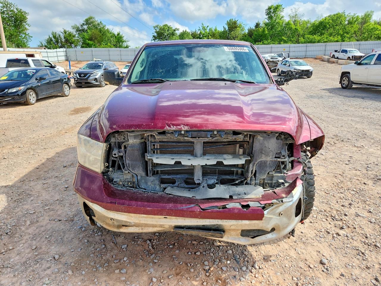 2019 Ram 1500 VIN 1C6RR6LT6KS521602 COPART salvage auction — Front End, OK - CERT OF TITLE-SALVAGE, sold $3,600 on 2026-07-09 (photo 5)