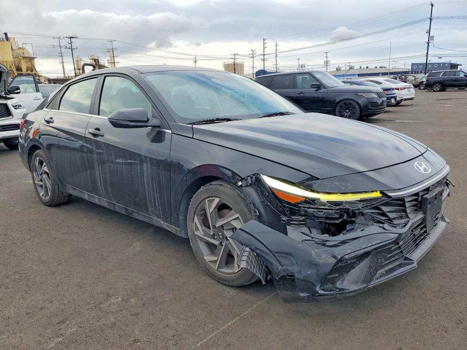 2024 Hyundai Elantra VIN KMHLN4DJ3RU112835 COPART salvage auction — FRONT END, Ca - Salvage Certificate, sold $7,700 on 2026-07-08 (photo 4)