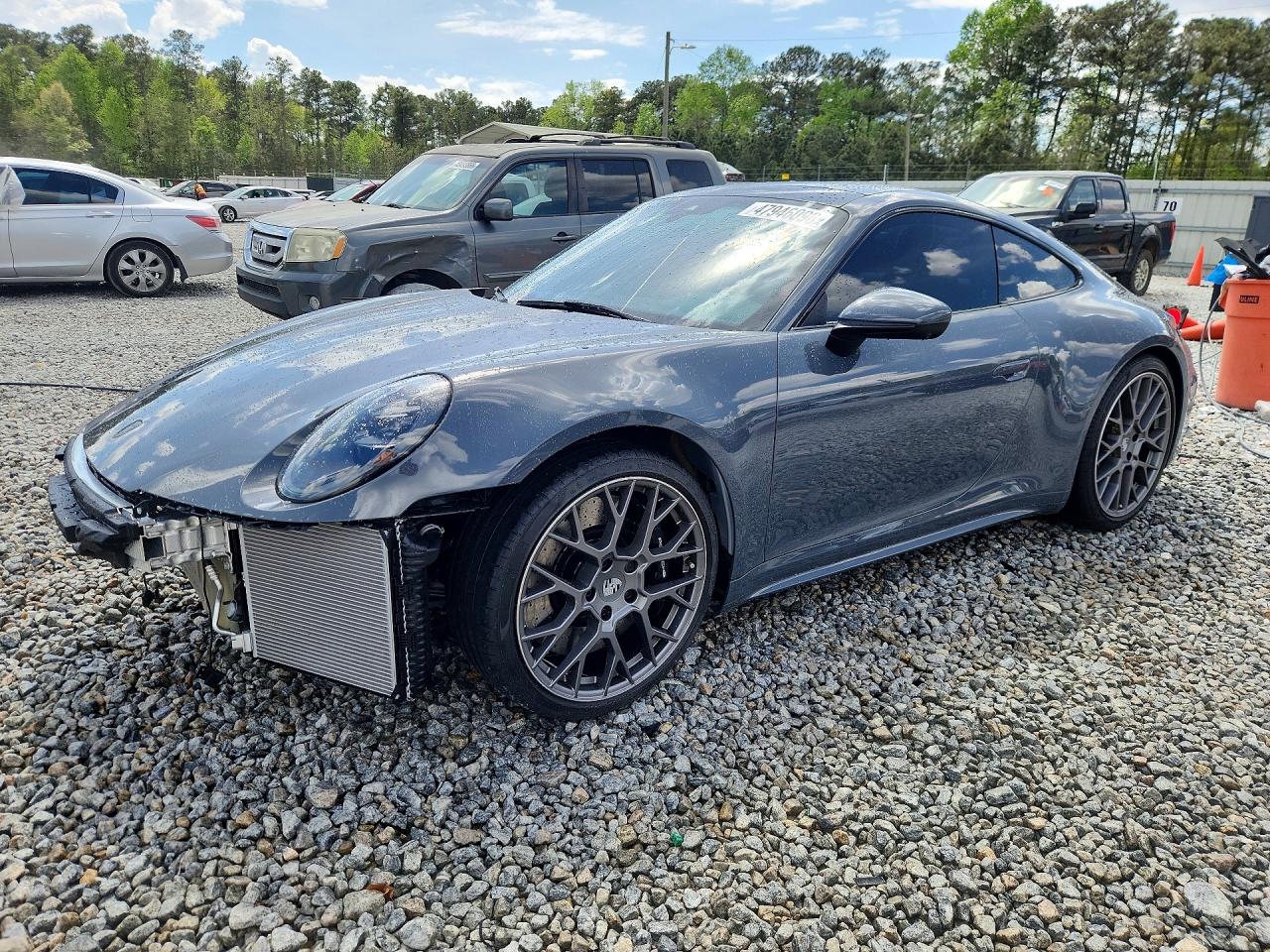 2025 Porsche 911 VIN WP0AH2A9XSS230075 COPART salvage auction — Front End, GA - CERT OF TITLE-SALVAGE, sold $92,500 on 2026-08-04 (photo 1)