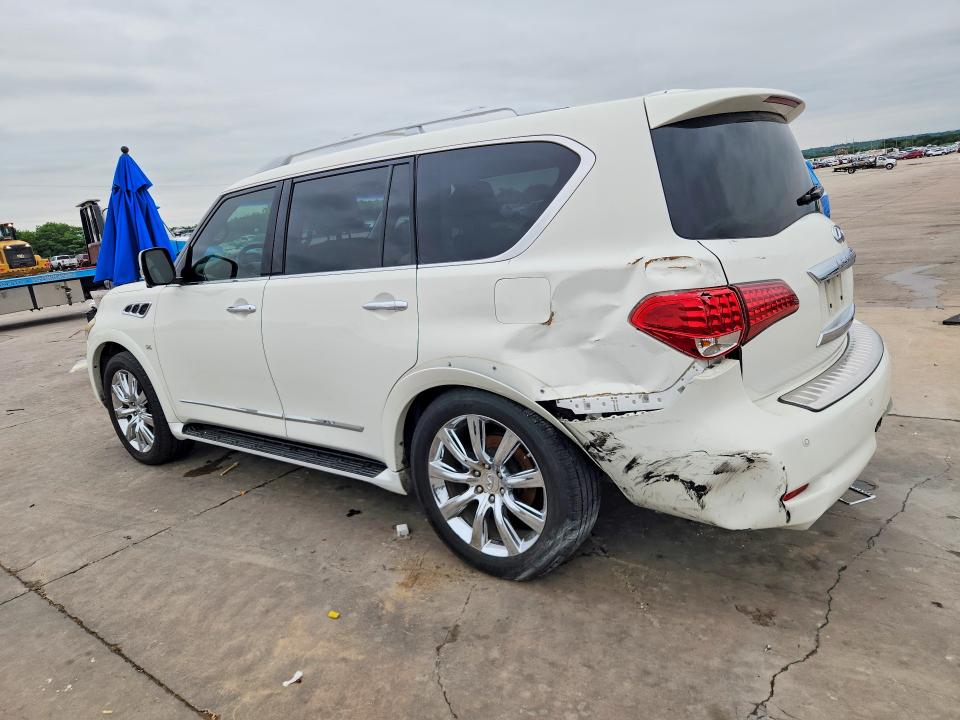 2014 Infiniti Qx80 VIN JN8AZ2NF5E9555181 COPART salvage auction — REAR END, Id - Salvage Certificate Of Title, sold $2,650 on 2026-07-20 (photo 2)
