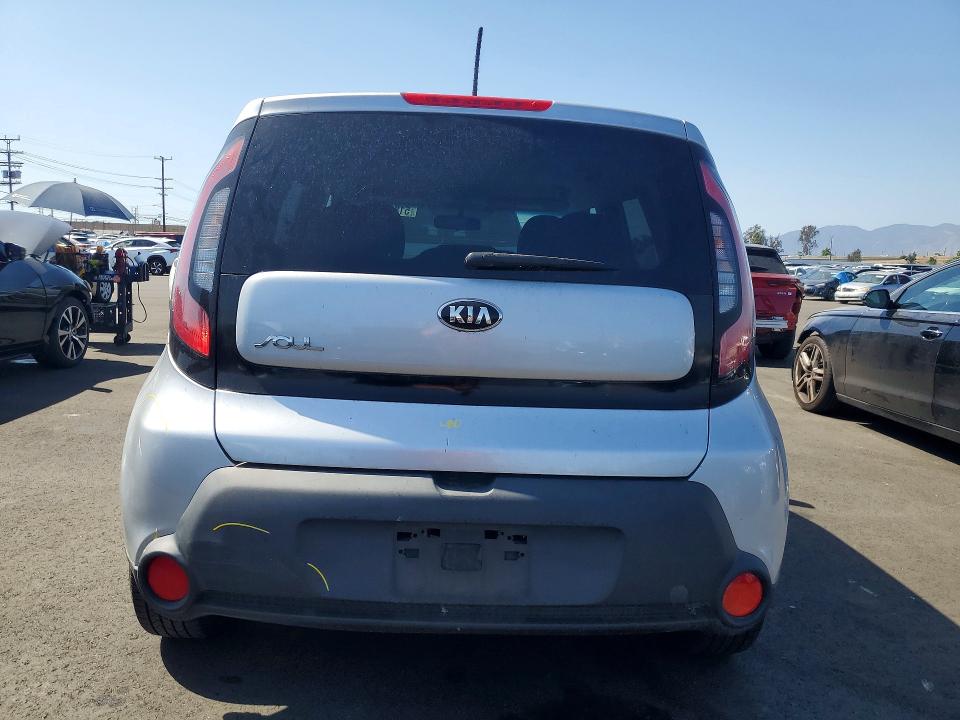 2015 Kia Soul VIN KNDJN2A28F7805293 COPART salvage auction — VANDALISM, Ca - Salvage Certificate, sold $900 on 2026-07-15 (photo 6)