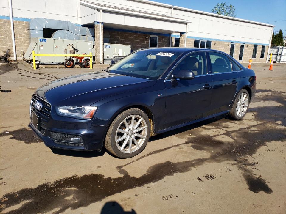 2014 Audi A4 VIN WAUFFAFL9EN040777 COPART salvage auction — SIDE, Nh - Cert Of Title-Salvage, sold $1,600 on 2026-07-07 (photo 1)